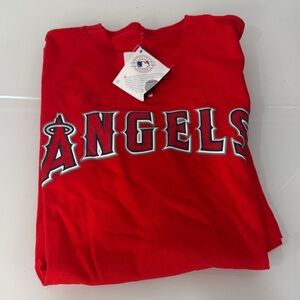 Majestic Red Angels Kids Short Sleeve Tee